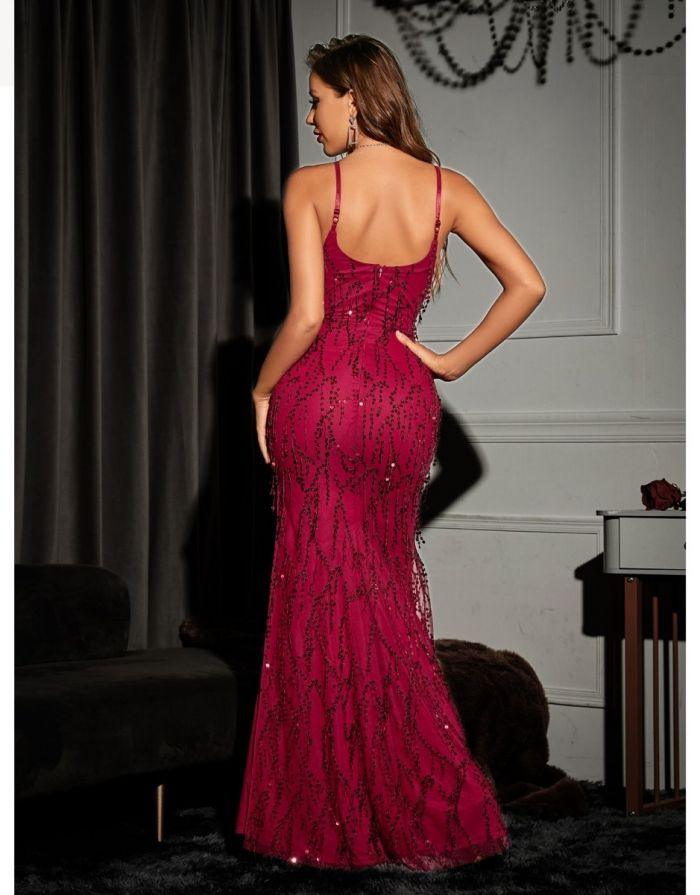 Vestido Vermelho Longo Lumar