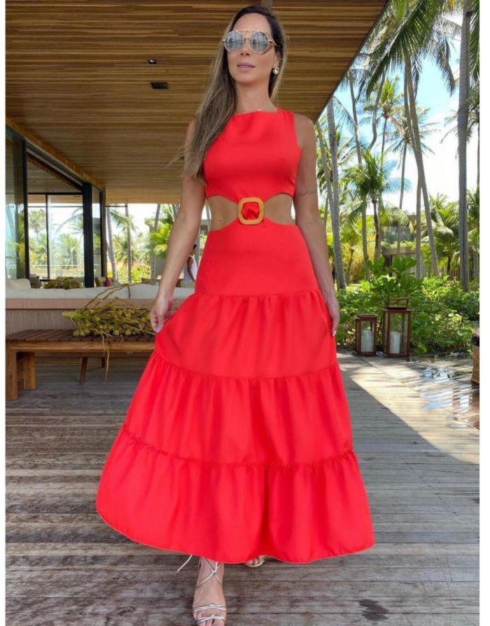 Vestido Vermelho Longo Milena