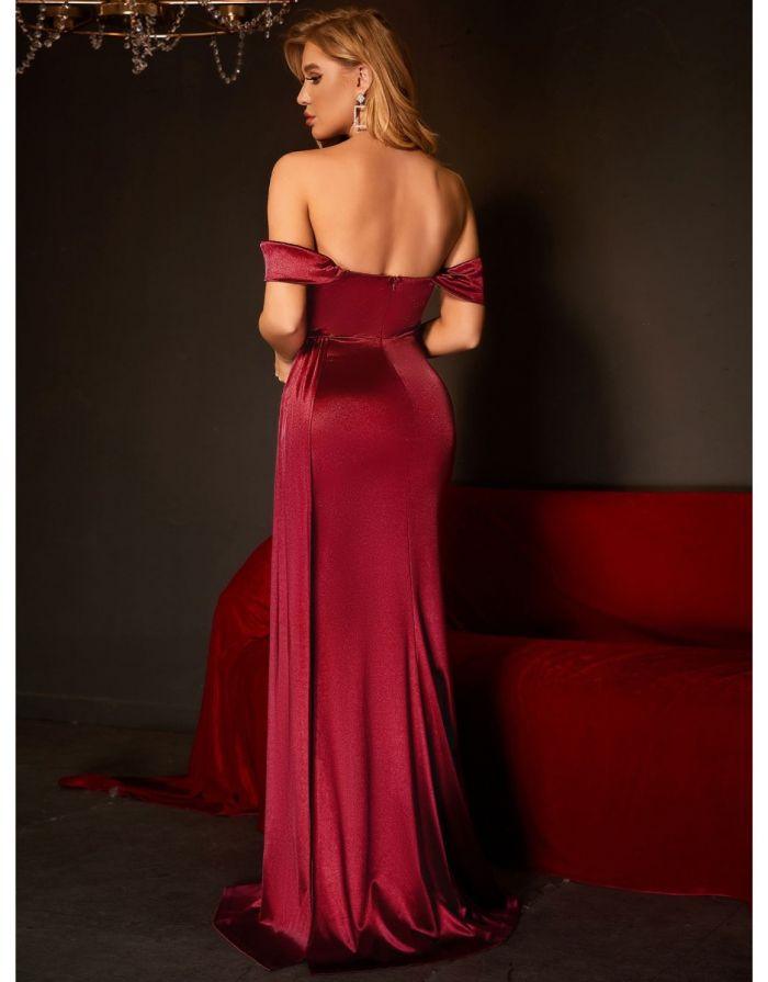 Vestido Vermelho Longo Raglan Glamour