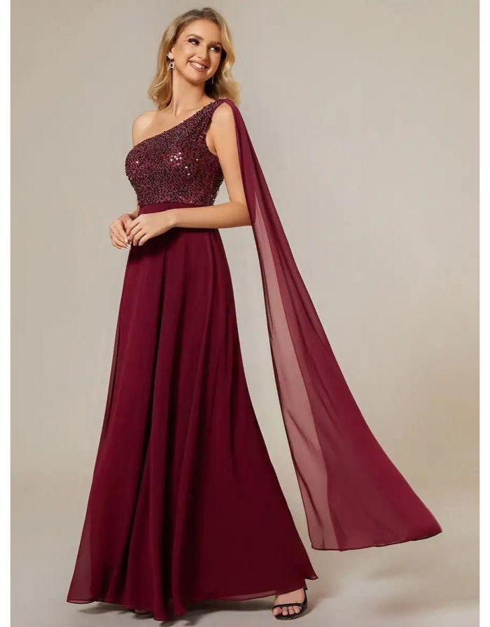 Vestido Vinho Longo Bianca