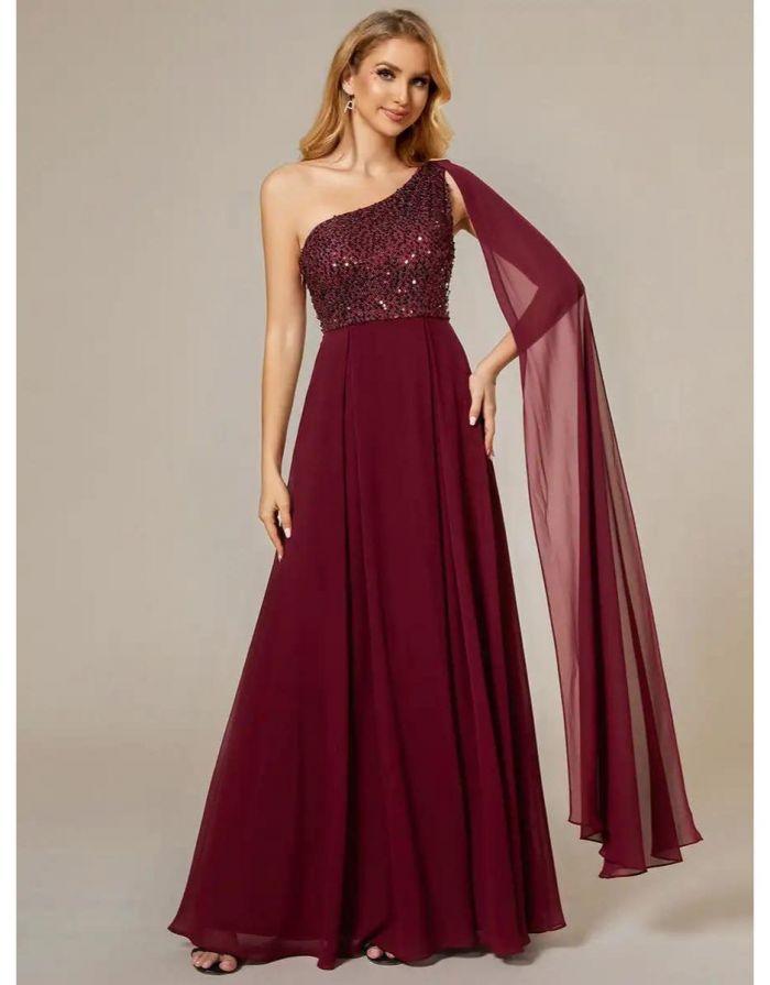 Vestido Vinho Longo Bianca