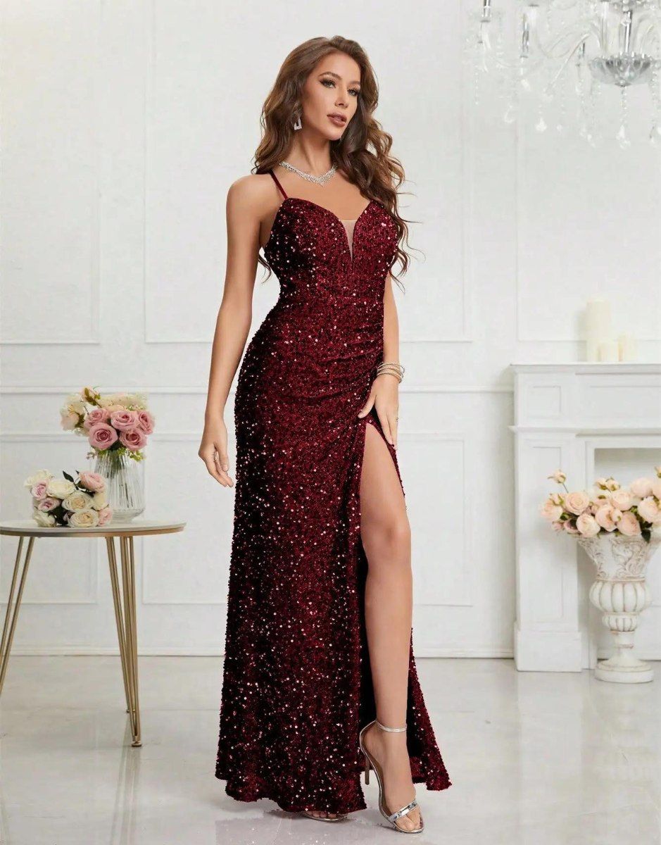 Vestido Vinho Longo Louise