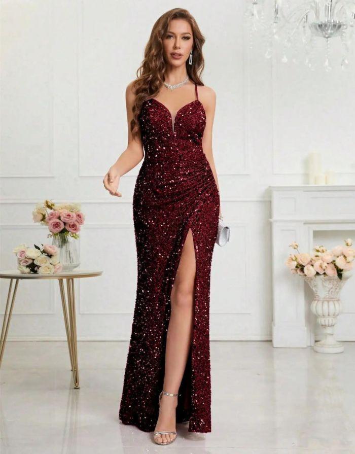 Vestido Vinho Longo Louise
