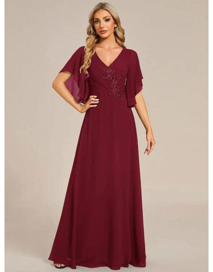 Vestido Vinho Longo Selena
