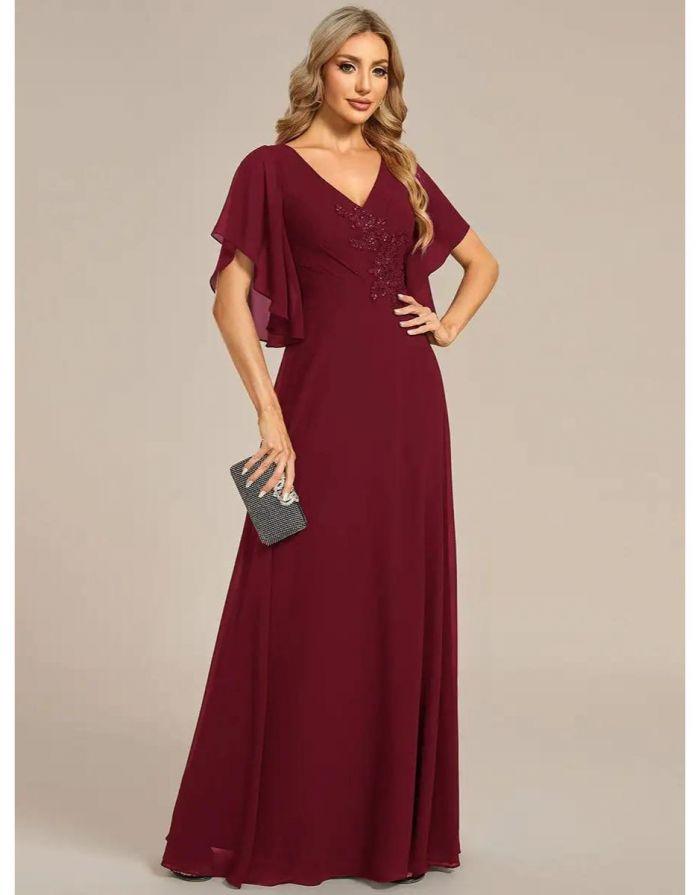 Vestido Vinho Longo Selena