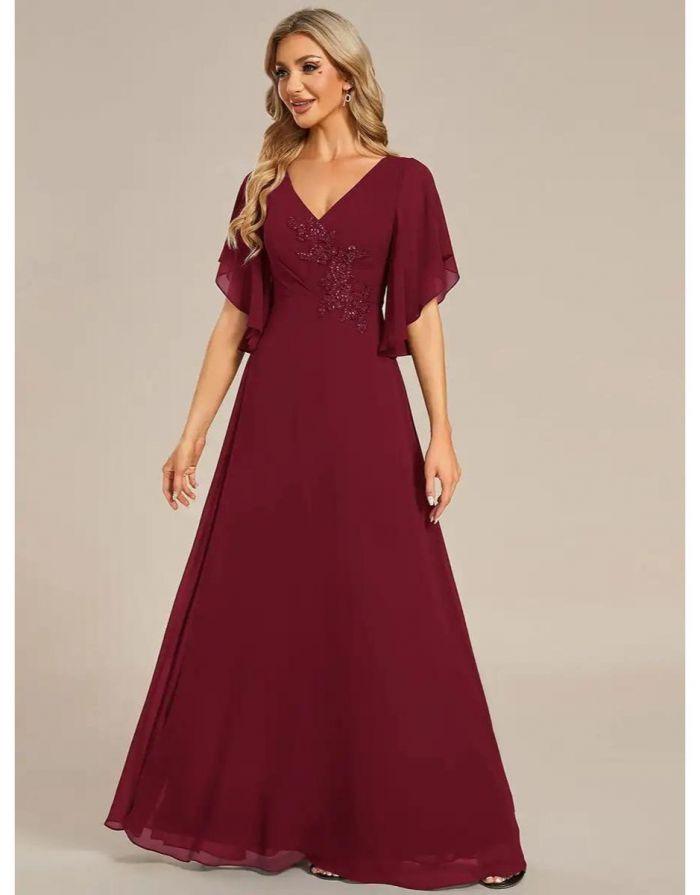 Vestido Vinho Longo Selena
