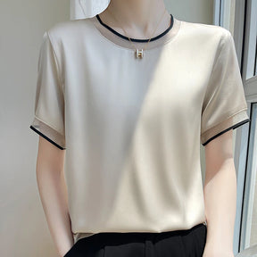 Blusa Seda Urbana com Decote em V