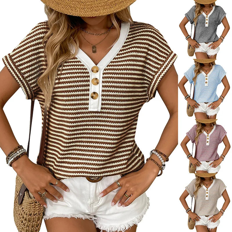 Blusa Vintage Listras Retrô