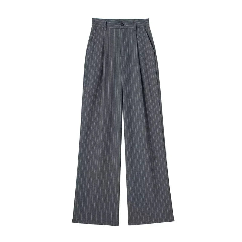 Calça Feminina Reta Listrada