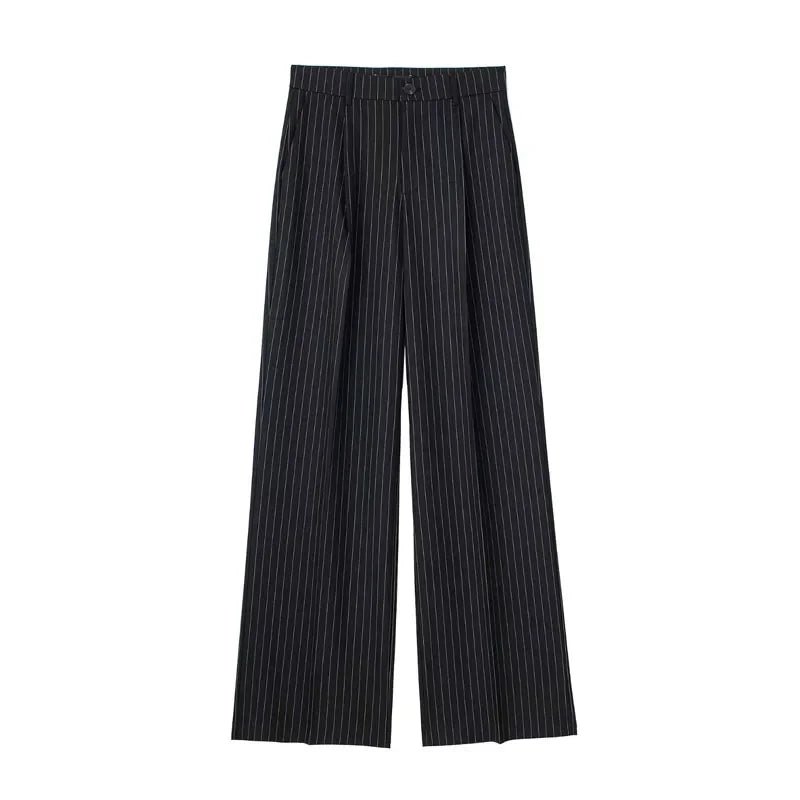 Calça Feminina Reta Listrada