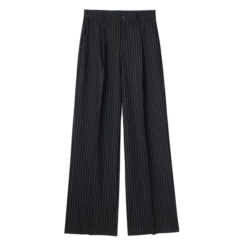 Calça Feminina Reta Listrada