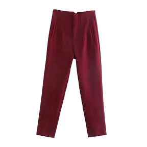 Calça Slim Alfaiataria Cintura Alta