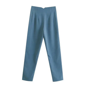 Calça Slim Alfaiataria Cintura Alta