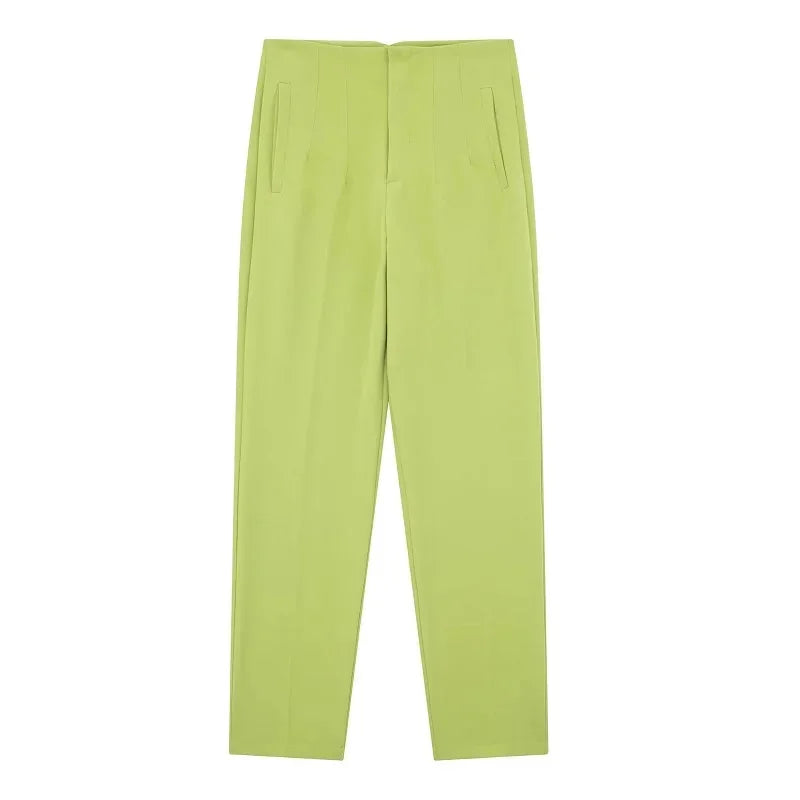 Calça Slim Alfaiataria Cintura Alta