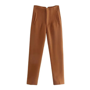 Calça Slim Alfaiataria Cintura Alta