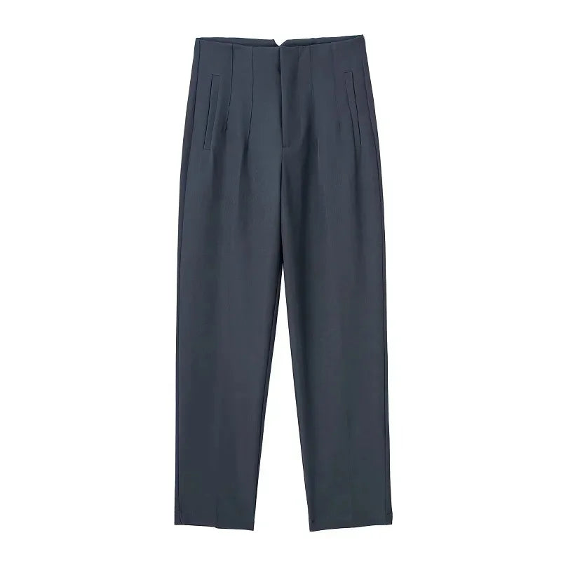 Calça Slim Alfaiataria Cintura Alta