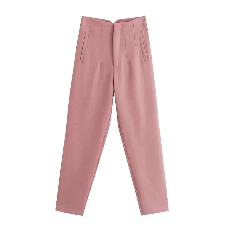 Calça Slim Alfaiataria Cintura Alta
