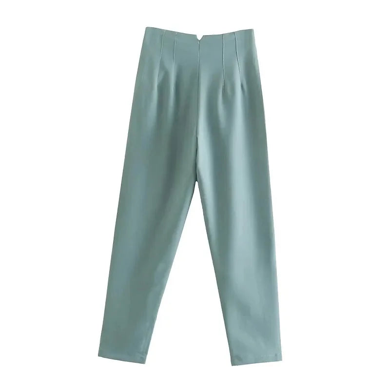 Calça Slim Alfaiataria Cintura Alta