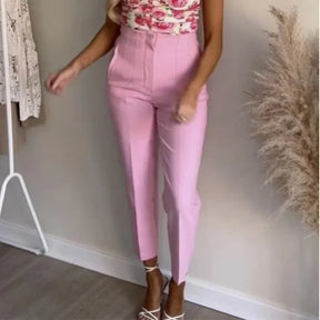 Calça Slim Alfaiataria Cintura Alta