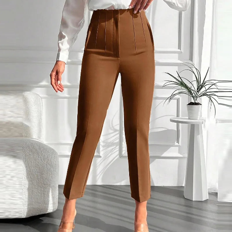 Calça Slim Alfaiataria Cintura Alta