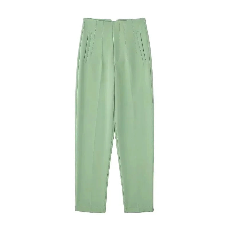 Calça Slim Alfaiataria Cintura Alta