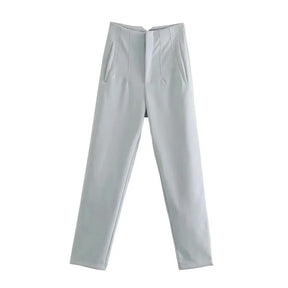 Calça Slim Alfaiataria Cintura Alta
