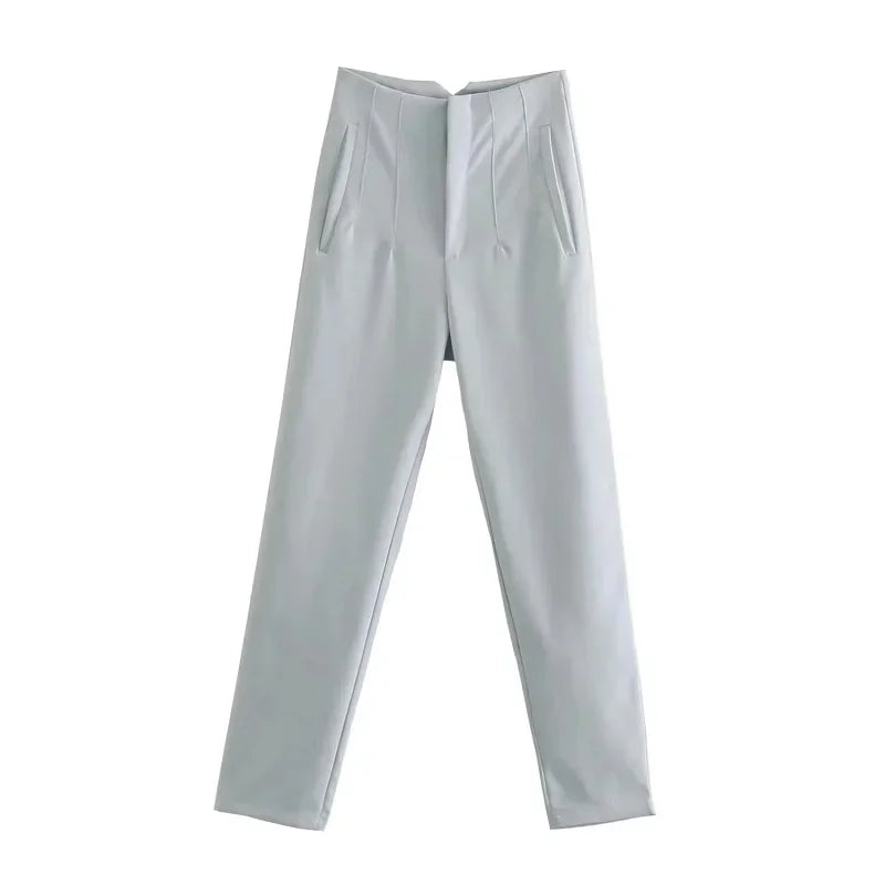Calça Slim Alfaiataria Cintura Alta