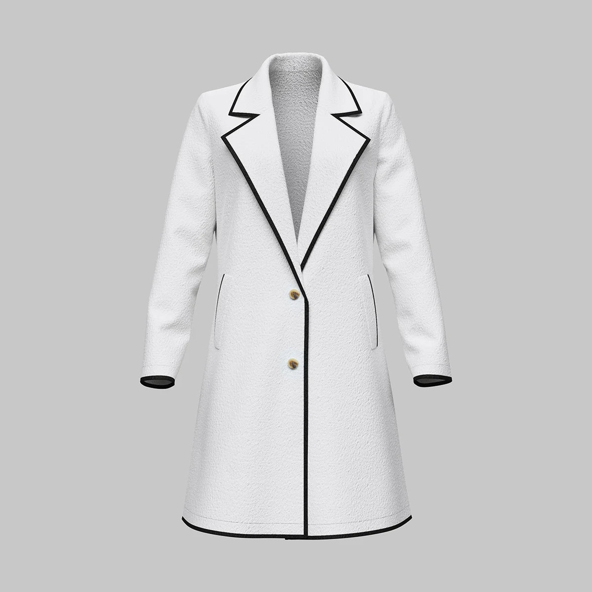 Casaco Branco Feminino Contraste