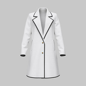 Casaco Branco Feminino Contraste