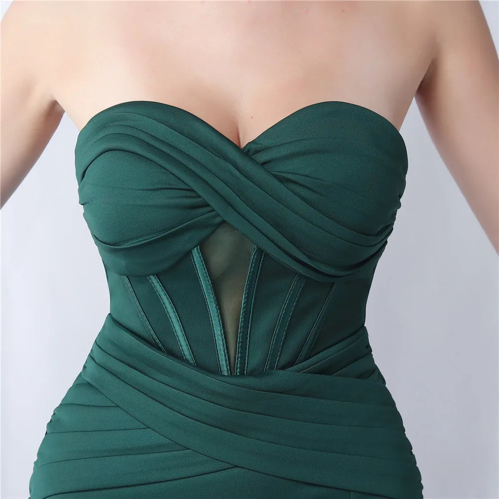 YIDINGZS-vestido maxi sem alças feminino, vestido de festa sexy, vestido longo de baile, 31577