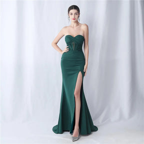 YIDINGZS-vestido maxi sem alças feminino, vestido de festa sexy, vestido longo de baile, 31577