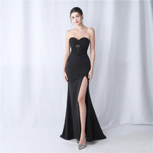 YIDINGZS-vestido maxi sem alças feminino, vestido de festa sexy, vestido longo de baile, 31577