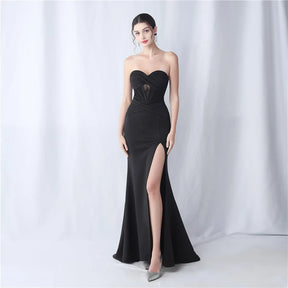 YIDINGZS-vestido maxi sem alças feminino, vestido de festa sexy, vestido longo de baile, 31577