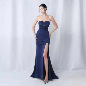 YIDINGZS-vestido maxi sem alças feminino, vestido de festa sexy, vestido longo de baile, 31577