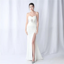 YIDINGZS-vestido maxi sem alças feminino, vestido de festa sexy, vestido longo de baile, 31577