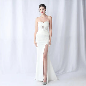 YIDINGZS-vestido maxi sem alças feminino, vestido de festa sexy, vestido longo de baile, 31577