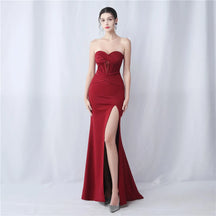 YIDINGZS-vestido maxi sem alças feminino, vestido de festa sexy, vestido longo de baile, 31577