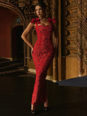 Vestido Longo Arco de Renda