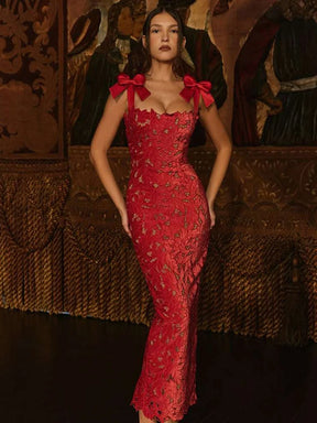 Vestido Longo Arco de Renda