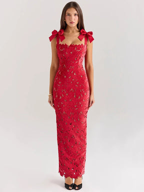 Vestido Longo Arco de Renda