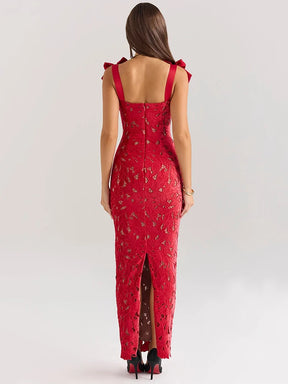 Vestido Longo Arco de Renda