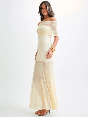 Vestido Longo Bodycon Sem Alças Sensual Glow