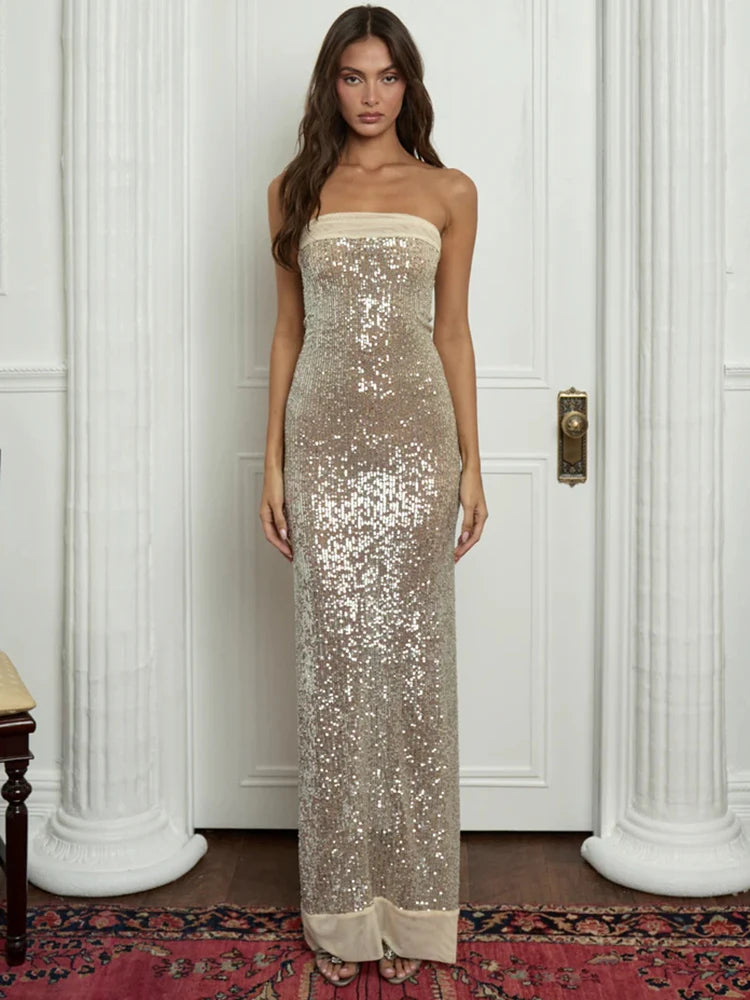 Vestido Longo Brilho Estelar