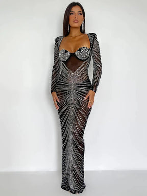Vestido Longo Brilho Intenso Starlight
