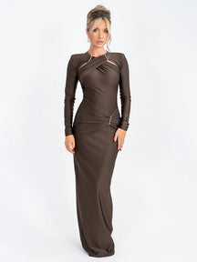 Vestido Longo Eclipse Manga Longa