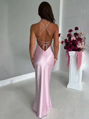 Vestido Longo Encanto de Cetim