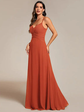 Vestido Longo Gislene Decote em V Flowy Plissado