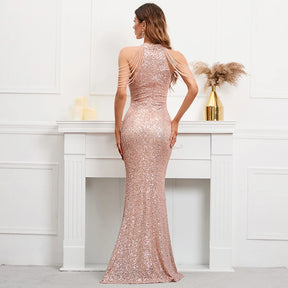 Vestido Longo Golden Flame