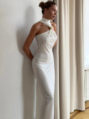 Vestido Longo Midnight Aura Gola Alta