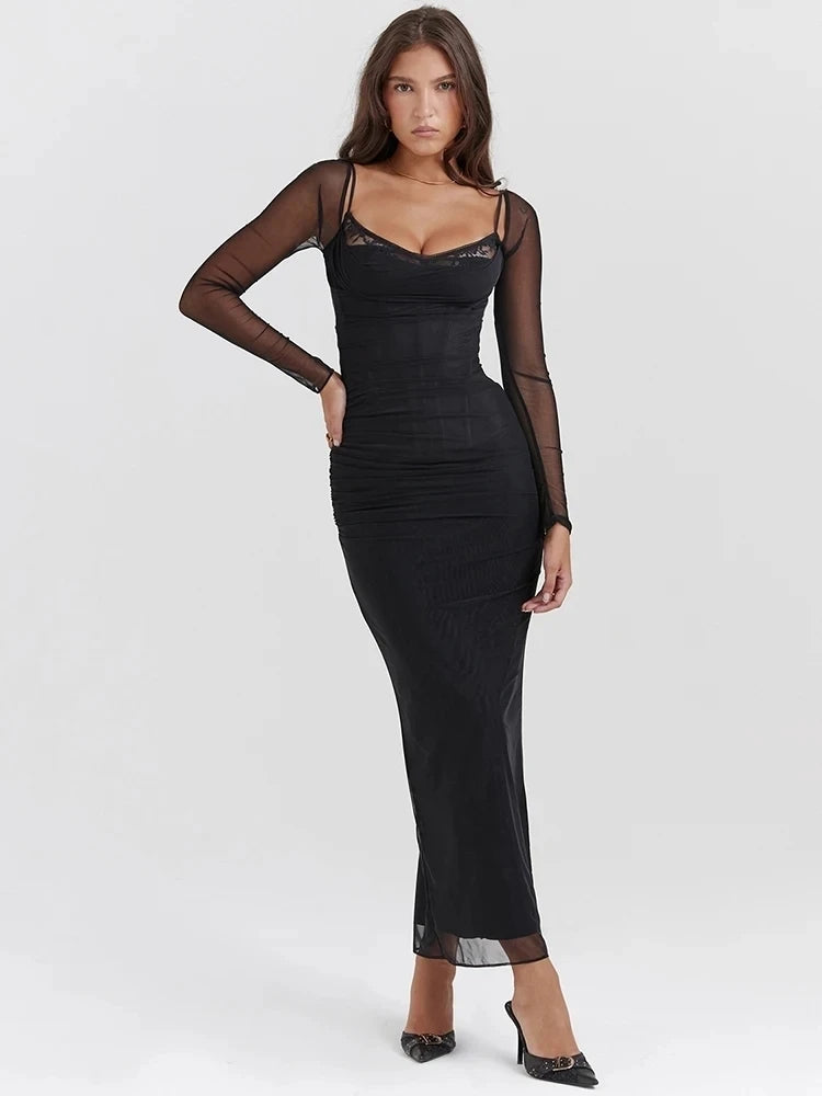 Vestido Longo Noite de Névoa